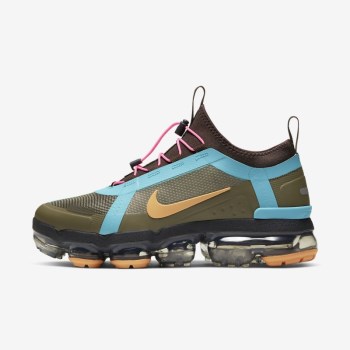 Nike Air VaporMax 2019 Utility - Női Utcai Cipő - Olivazöld/Türkiz/Sötét Szürke